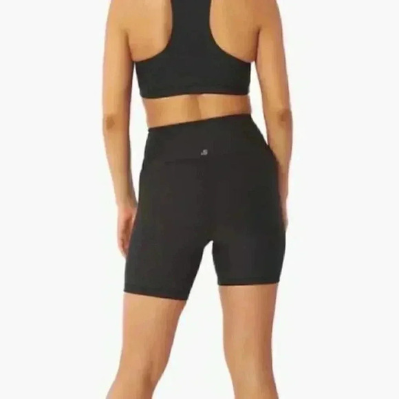 WeWoreWhat Lace-Up Biker Shorts Corset Details Black High Rise - Picture 2 of 6